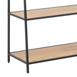 Wyld Haus El Paso Black Metal Ladder Bookcase With 5 Oak-Effect Shelves - thumbnail 8