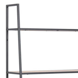 Wyld Haus El Paso Black Metal Ladder Bookcase With 5 Oak-Effect Shelves - thumbnail 5