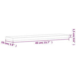 Berkfield Wall Shelves 4 Pcs Grey Sonoma 40X10X1.5 Cm Engineered Wood - thumbnail 9