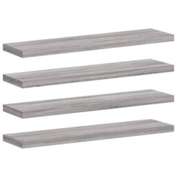 Berkfield Wall Shelves 4 Pcs Grey Sonoma 40X10X1.5 Cm Engineered Wood - thumbnail 2