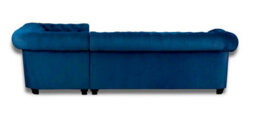 Chesterfield Style Mariot Corner Sofa Blue French Velvet (Right Hand Corner) - thumbnail 3