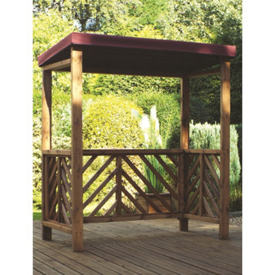 Marlborough Traditional Yogorm Bbq Shelter With A Burgundy Waterproof Cover - image 1