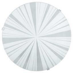 Elegant Wall Flush Ceiling Light With Satin Glass Shade - E27 Bulb Design