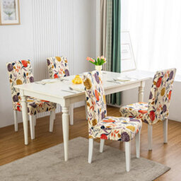 Chair Covers, Dining Room 6-Piece Stretch Covers For Modern Weddings, Hotels, And Restaurant Decor - thumbnail 2