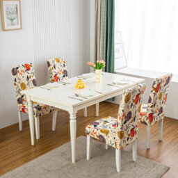 Chair Covers, Dining Room 6-Piece Stretch Covers For Modern Weddings, Hotels, And Restaurant Decor - thumbnail 5