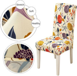 Chair Covers, Dining Room 6-Piece Stretch Covers For Modern Weddings, Hotels, And Restaurant Decor - thumbnail 4