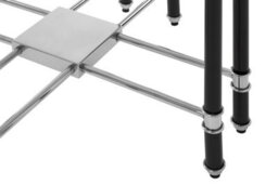Orsina Silver Chrome Finish End Table, Clear Tempered Glass Octagonal Top, Stainless Steel Frame - thumbnail 4