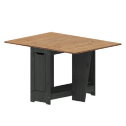 Mercers Furniture Corona Charcoal Butterfly Dining Set Table And 4 Chairs Solid Wood Pine Wooden Painted Dark Grey Drop Leaf Kitchen - thumbnail 3
