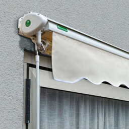 Primrose Awnings 4.5M X 3.0M Retractable Manual Half Cassette Ivory Awning Outdoor Patio Canopy - thumbnail 2