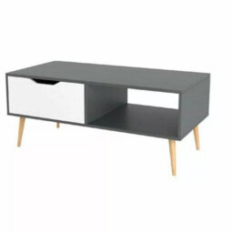 Grey Modern Coffee Table With Storage For Living Room Furniture - thumbnail 4