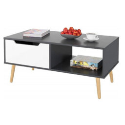 Grey Modern Coffee Table With Storage For Living Room Furniture - thumbnail 1