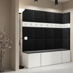 Anteroom Set Orion Ii White Shoe Cabinet Hangers Black Panels