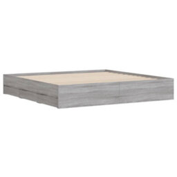 Berkfield Bed Frame With Drawers Without Mattress Grey Sonoma 180X200 Cm Super King - thumbnail 4