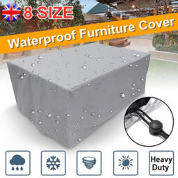 242X162X100Cm Silver Waterproof Garden Furniture Cover Heavy Duty Patio Rattan Table Set Cover - thumbnail 1