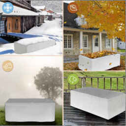 242X162X100Cm Silver Waterproof Garden Furniture Cover Heavy Duty Patio Rattan Table Set Cover - thumbnail 6