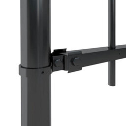 Walplus Garden Fence With Hoop Top Steel 181X80 Cm Black - thumbnail 4
