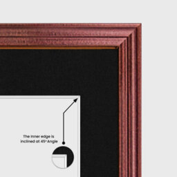 AK Frames 50X20Cm Rose Wood Classic Multi Photo Frame With Black Mount - Holds 4 Apertures (4X) 6X4 Photos - thumbnail 7