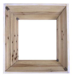 Christmas Tree World Brushed White & Gold Large Wooden Trapezoid Christmas Tree Skirt - thumbnail 5