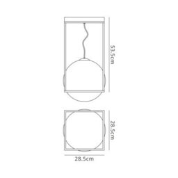Luminosa Lighting Luminosa Desigual Large Tall Semi Flush, 1 Light E27, Matt Black - thumbnail 5