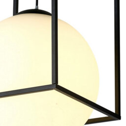 Luminosa Lighting Luminosa Desigual Large Tall Semi Flush, 1 Light E27, Matt Black - thumbnail 4