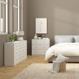 Furniture To Go May Chest Of 6 Drawers (3+3) In White (W) 143.1 X (H) 68.3 X (D) 31.7Cm - thumbnail 6