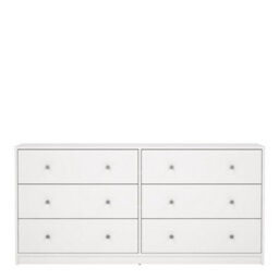 Furniture To Go May Chest Of 6 Drawers (3+3) In White (W) 143.1 X (H) 68.3 X (D) 31.7Cm - thumbnail 3
