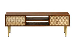Buttercup Farm Edison Large Plasma Tv Stand - Solid Mango Wood - L40 X W140 X H45 Cm - thumbnail 3