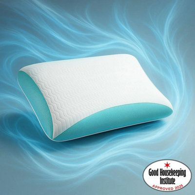 Xample Rem-Fit Cool Gel Memory Foam Pillow Good Housekeeping, Cooling Support For Spinal Alignment, Washable Cover - image 1