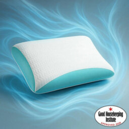 Xample Rem-Fit Cool Gel Memory Foam Pillow Good Housekeeping, Cooling Support For Spinal Alignment, Washable Cover - thumbnail 1