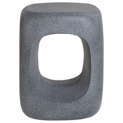 Beliani Accent Marble-Effect Side Table 33 X 33 Cm Grey, Weather-Resistant, No Assembly - image 1