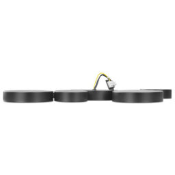 Beliani Black Iron Ceiling Lamp With 5 Integrated Led Round Lights, Slim Profile - thumbnail 3