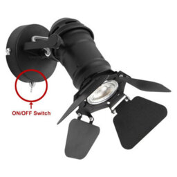 Long Life Lamps Company 4W Black Industrial Flush Mount Single Adjustable Ceiling Or Wall Spotlight M0098 - thumbnail 3