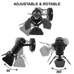 Long Life Lamps Company 4W Black Industrial Flush Mount Single Adjustable Ceiling Or Wall Spotlight M0098 - thumbnail 6