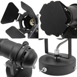 Long Life Lamps Company 4W Black Industrial Flush Mount Single Adjustable Ceiling Or Wall Spotlight M0098 - thumbnail 7