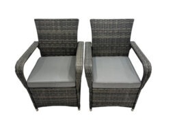 Fimous Rattan Garden Furniture Dining Set Table And Chairs Set Bistro Set Wicker Patio Outdoor 2 Chairs Plus Small Round Table - thumbnail 4