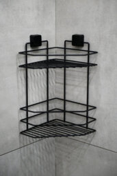 Theownas 2 Tier Shower Corner Shelf. Wall Mounted Caddy With Adhesive Fixing, No Drill Rust Resistant Metal Bathroom Organiser. - thumbnail 3