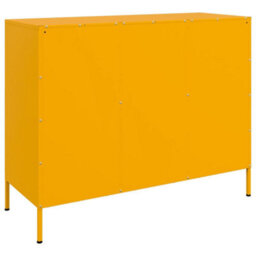 Berkfield Sideboard Mustard Yellow 100.5X39X79 Cm Steel - thumbnail 8