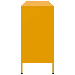 Berkfield Sideboard Mustard Yellow 100.5X39X79 Cm Steel - thumbnail 7