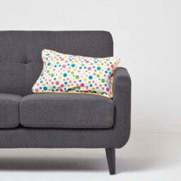 Homescapes Cotton Multi Colour Polka Dots Cushion Cover, 30 X 50 Cm - thumbnail 2