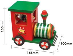 Netagon Home Festive Wooden Musical Christmas Train Music Box - thumbnail 5
