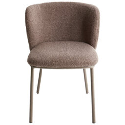 Beliani Set Of 2 Dining Chairs Mina Ii Boucle Light Brown - thumbnail 6