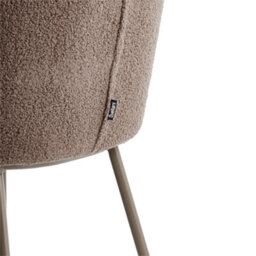 Beliani Set Of 2 Dining Chairs Mina Ii Boucle Light Brown - thumbnail 9