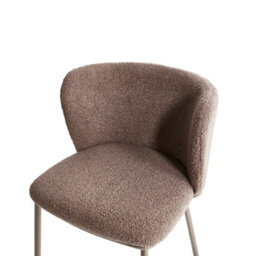 Beliani Set Of 2 Dining Chairs Mina Ii Boucle Light Brown - thumbnail 8