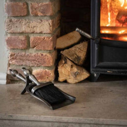 Hearth  Tidy  Set  In  Antique  Pewter  Effect  Finish - thumbnail 5