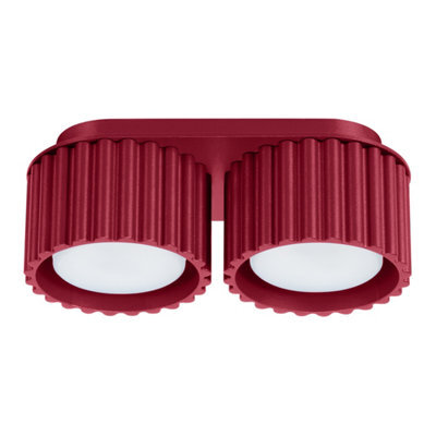 Luminosa Lighting Luminosa Aura Surface Mounted Downlight Burgundy 2X Gx53 - image 1