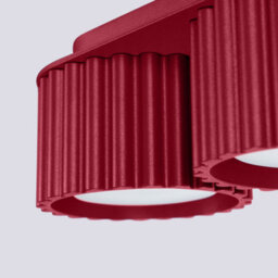 Luminosa Lighting Luminosa Aura Surface Mounted Downlight Burgundy 2X Gx53 - thumbnail 4