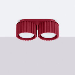 Luminosa Lighting Luminosa Aura Surface Mounted Downlight Burgundy 2X Gx53 - thumbnail 2
