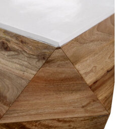 Wyld Haus Alington Mango Wood Side Table With White Resin Top - thumbnail 5