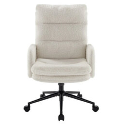 White Arm Chair Ergonomic High Back Swivel - thumbnail 2