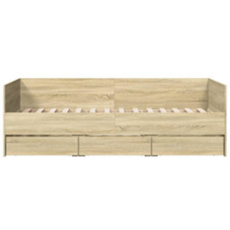 Berkfield Daybed With Drawers Without Mattress Sonoma Oak 100X200 Cm - thumbnail 4